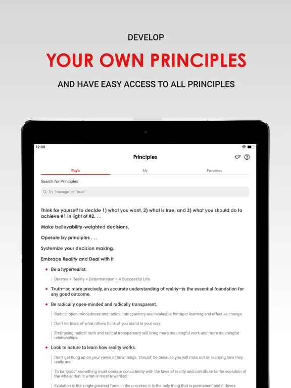 Principles In Action iPad  Screenshots