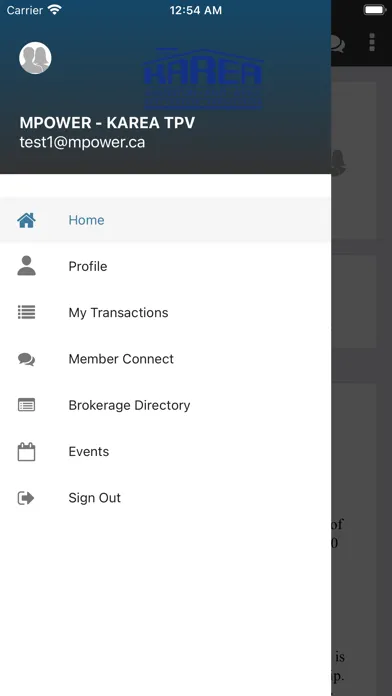 Zrzuty ekranu KAREA Member Portal