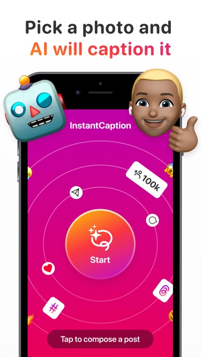 AI Caption Generator App應用截圖