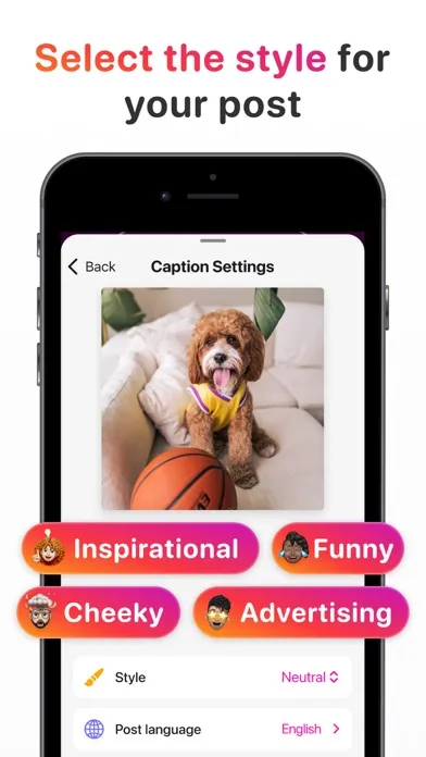 صور AI Caption Generator App