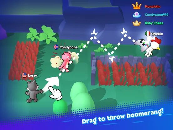 Capturas de pantalla de Boomerang War.io iPad 