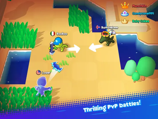 Capturas de pantalla de Boomerang War.io iPad 