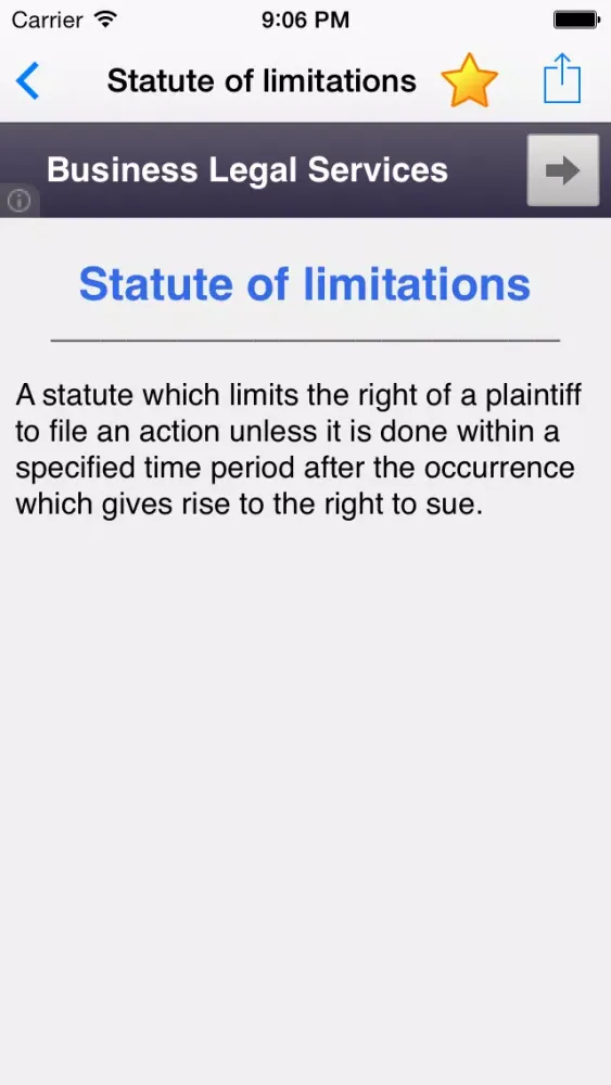 Captures d'écran de Legal Terms 1000 FREE: Legal Dictionary & Law Enforcement Guide Glossary
