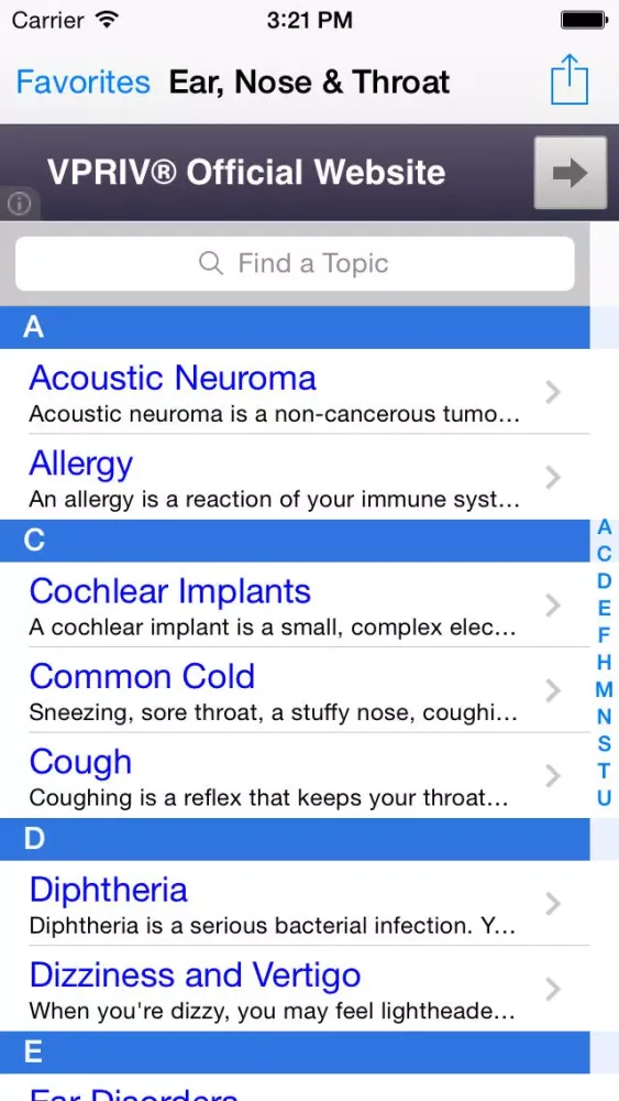 Capturas de tela do Ear, Nose & Throat: Otolaryngology ENT Dictionary and Terminology