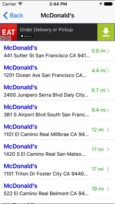 Capturas de pantalla de Fast Food Finder! Find FastFood Restaurants
