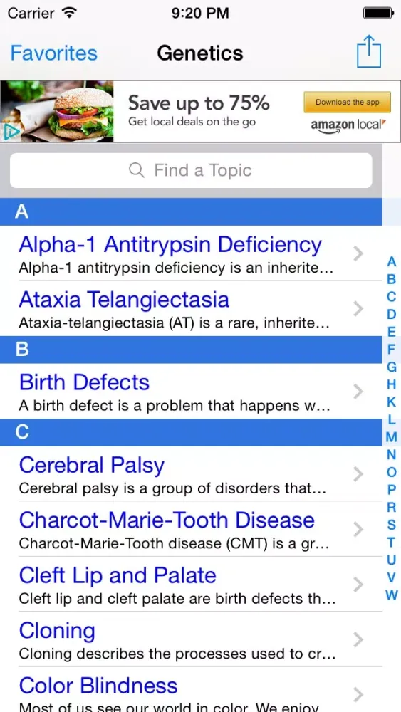 Zrzuty ekranu Genetics & Birth Defects: Medical Dictionary and Terminology of Human Genetic Code and Evolution