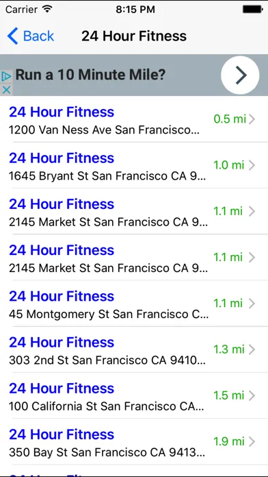 Capturas de pantalla de Gym Finder: Find Fitness Workout Gyms Near Me
