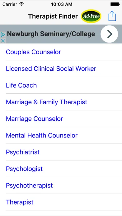Captures d'écran de Therapist, Psychologist and Psychiatrist Finder