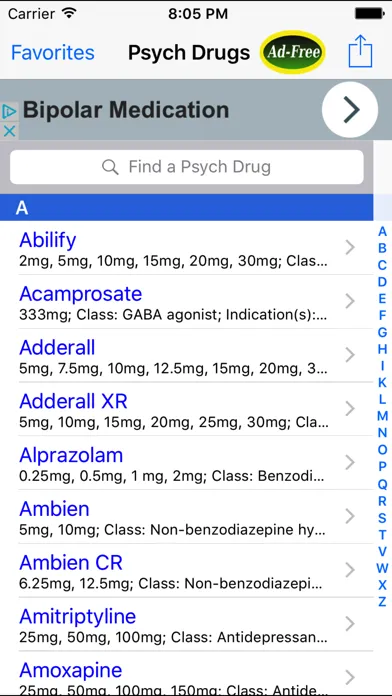 Captures d'écran de Psych Drugs & Medications: Psychiatric Meds Guide
