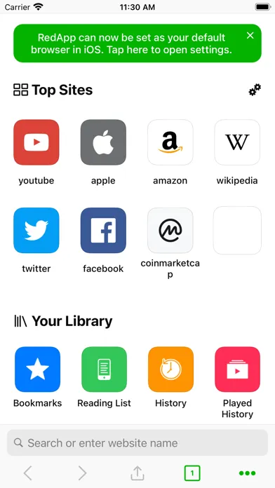 RedApp Web Browser Ekran Görüntüleri