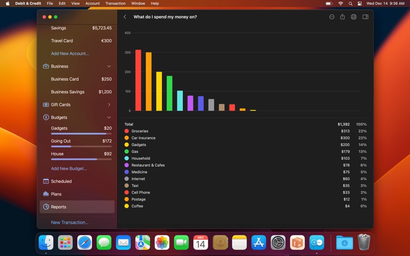 Tangkapan layar Debit & Credit