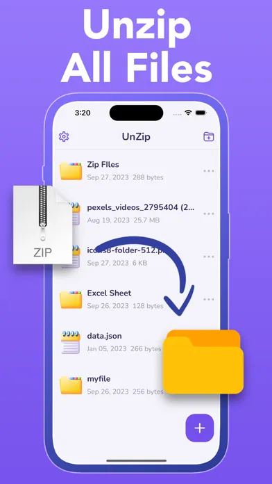 Zrzuty ekranu Unzip - Zip Extractor