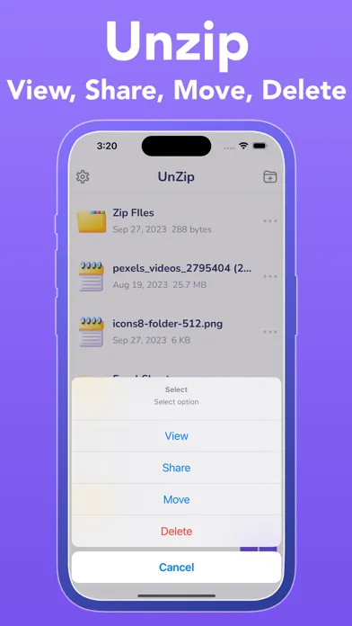 Zrzuty ekranu Unzip - Zip Extractor