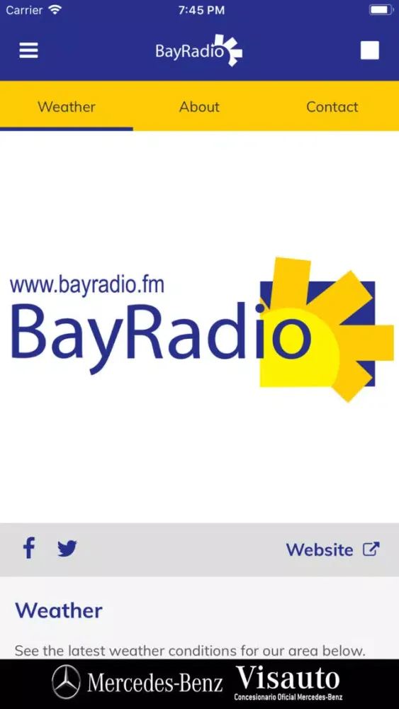 Ảnh chụp màn hình của BayRadio