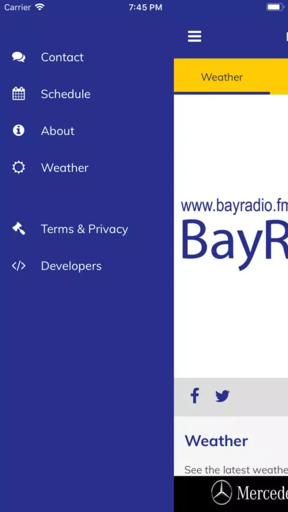 Ảnh chụp màn hình của BayRadio