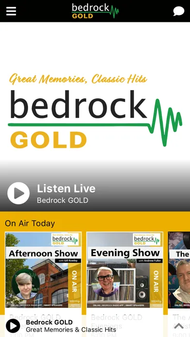 Capturas de tela do Bedrock Radio