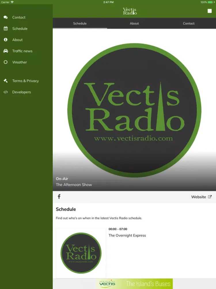 Vectis Radio iPad  Screenshots