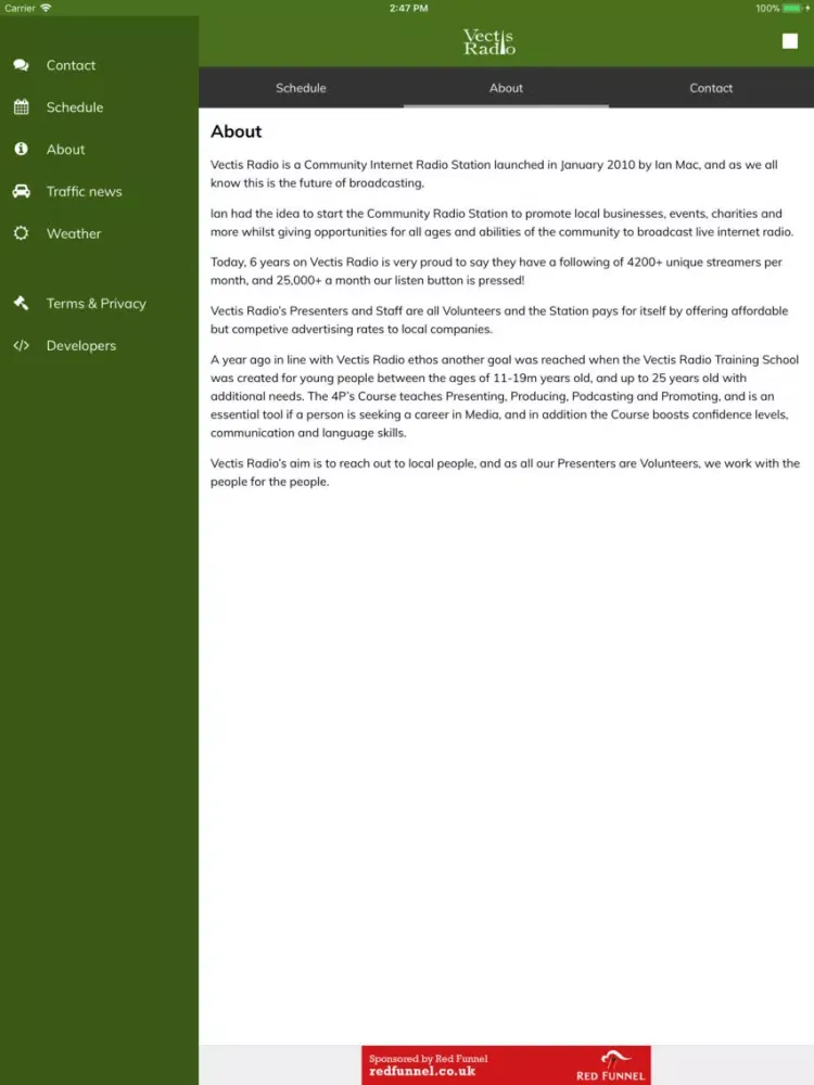 Vectis Radio iPad  Screenshots