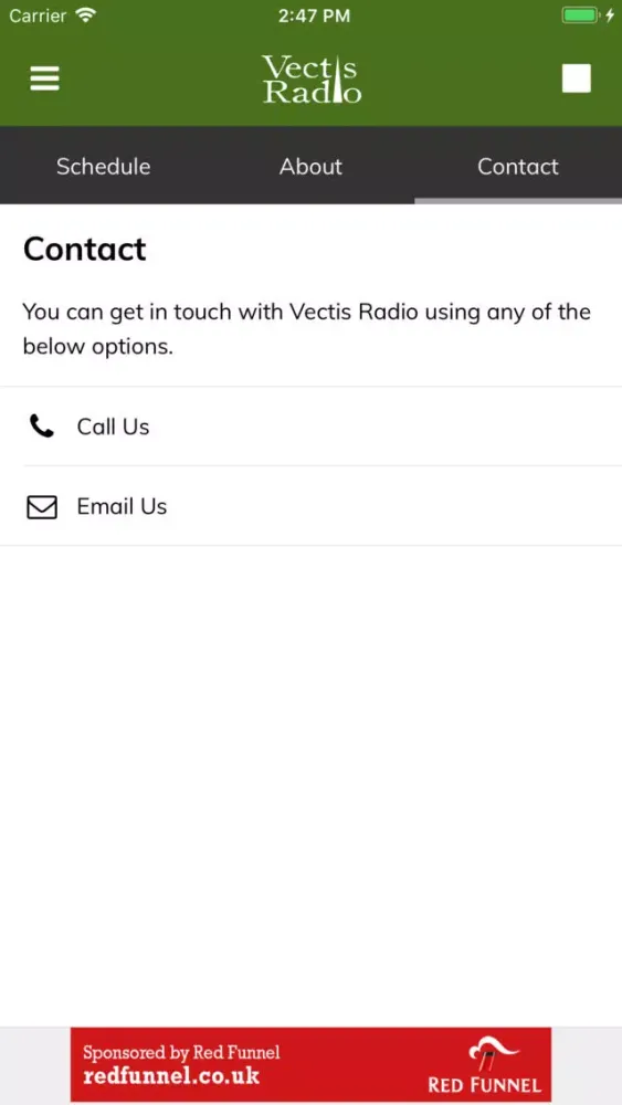 Vectis Radio Screenshots