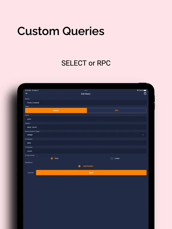 Screenshot di Charts: For Supabase iPad 