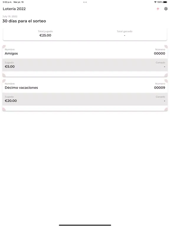 Lotería de navidad 2022 iPad 应用截图