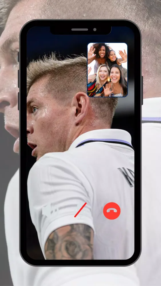 Capturas de pantalla de Toni Kroos Fake Video Call