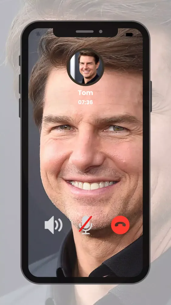 Captures d'écran de Tom Cruise Fake Video Call