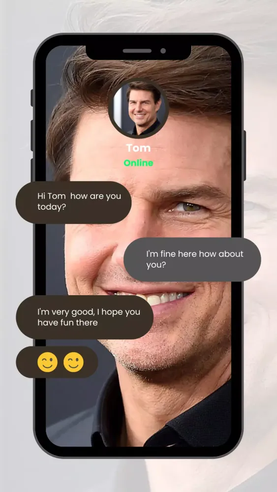 Captures d'écran de Tom Cruise Fake Video Call