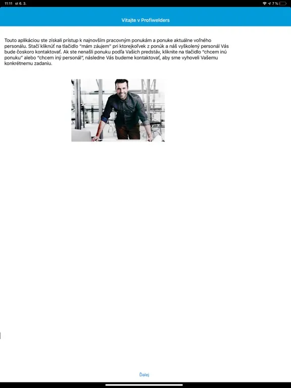 Tangkapan skrin Job offers - Profiwelders iPad 
