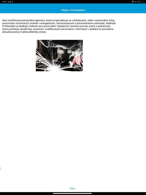 Tangkapan skrin Job offers - Profiwelders iPad 