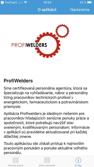 Tangkapan skrin Job offers - Profiwelders
