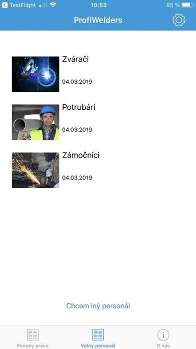 Tangkapan skrin Job offers - Profiwelders