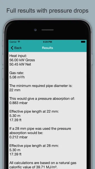 Скриншоты Gas Pipe Sizing Calculator