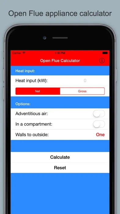Tangkapan skrin Gas Ventilation Calculator UK