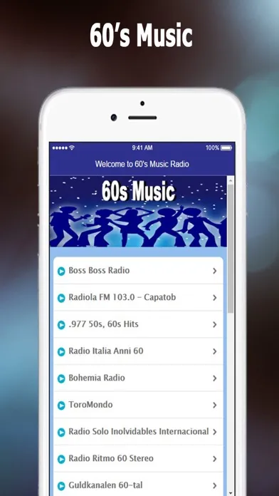 ภาพหน้าจอของ 60s Music: The Best Radios With Music of the 60