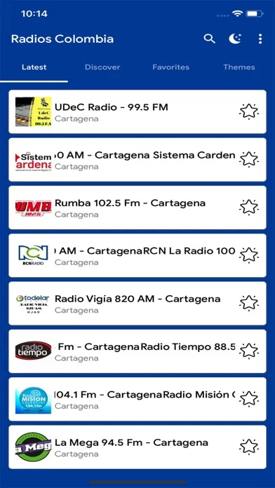 ภาพหน้าจอของ Colombian Radio Stations