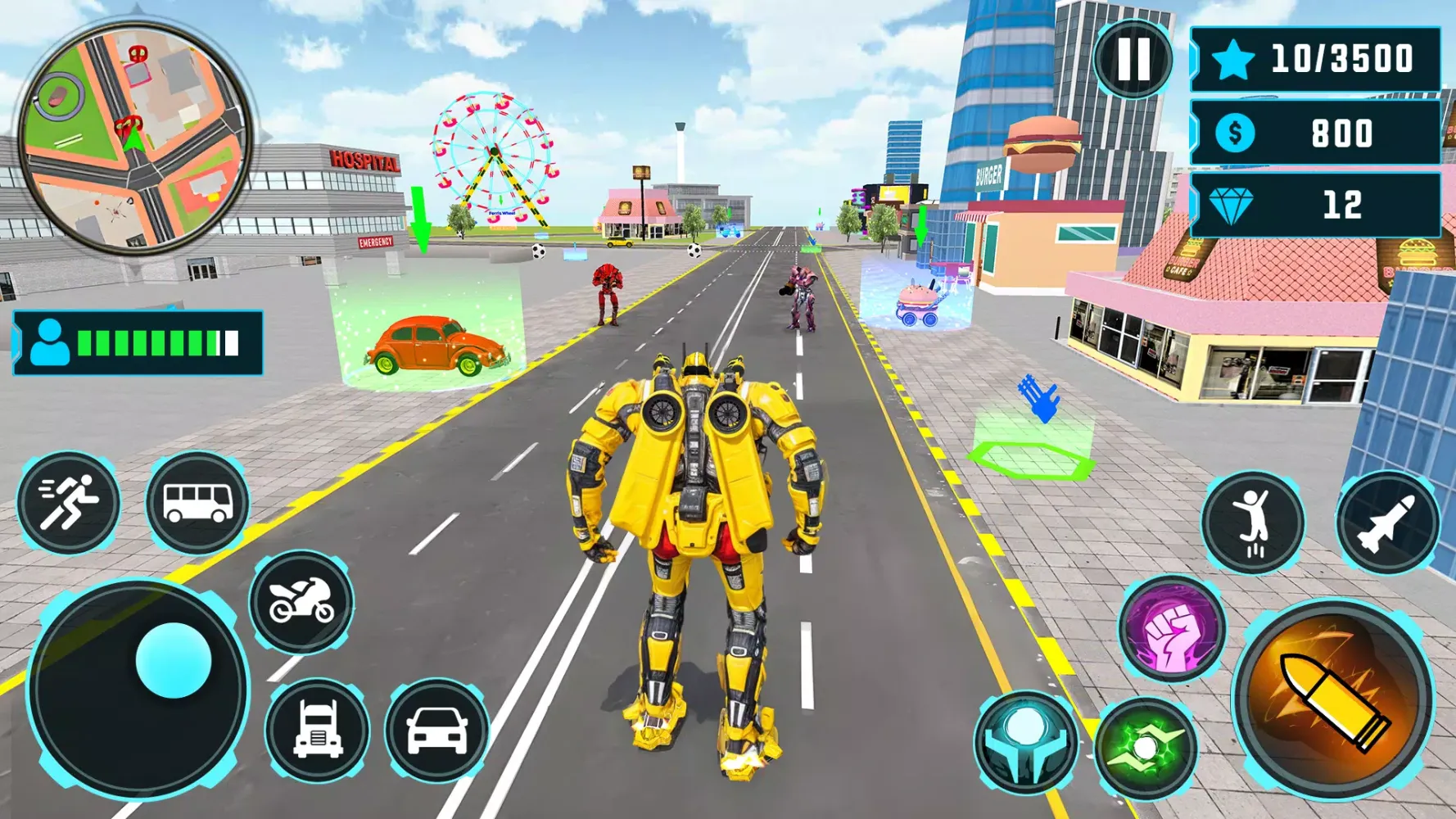 Tangkapan layar Robot War - Robot Transform 3D