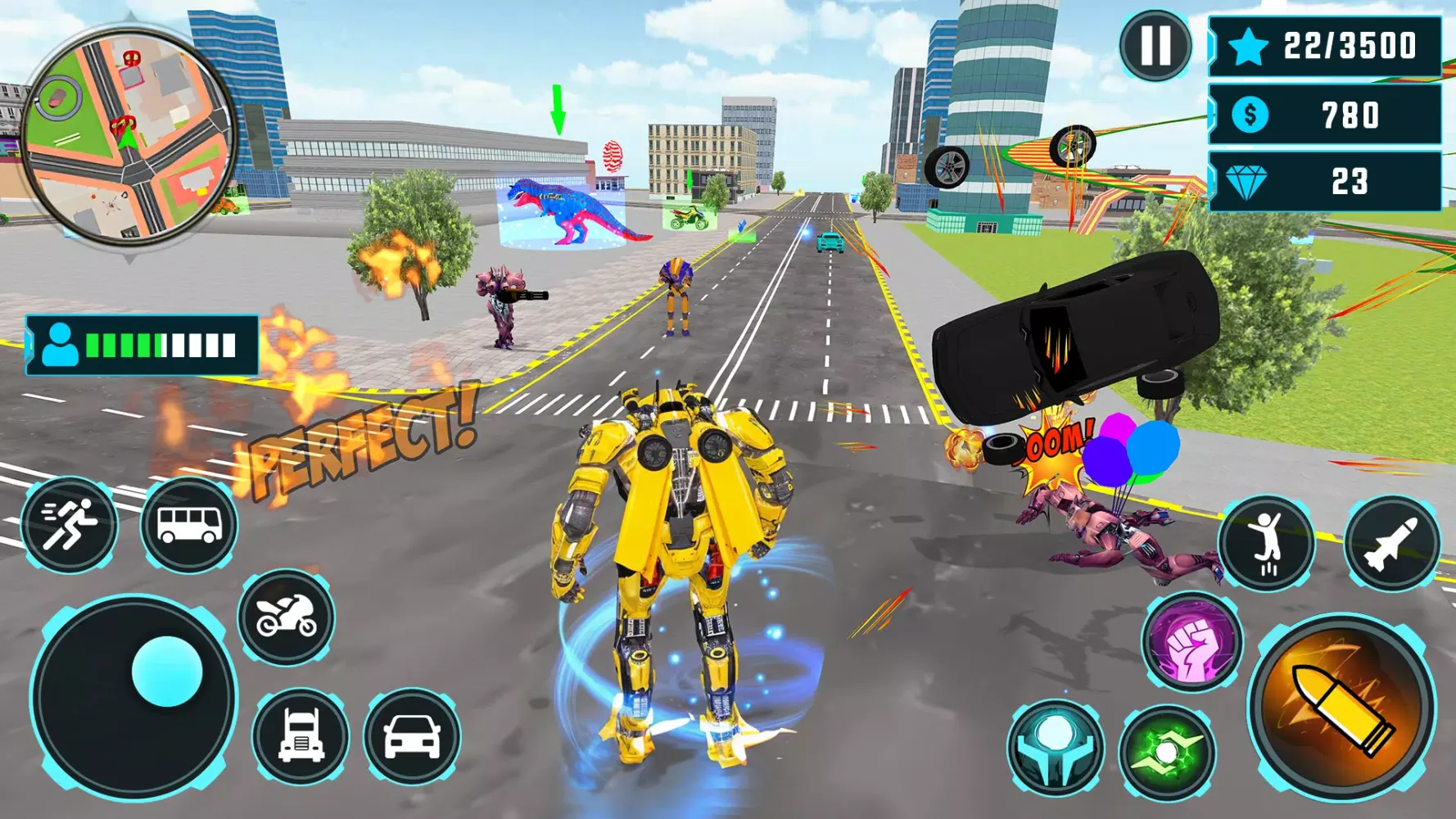 Tangkapan layar Robot War - Robot Transform 3D