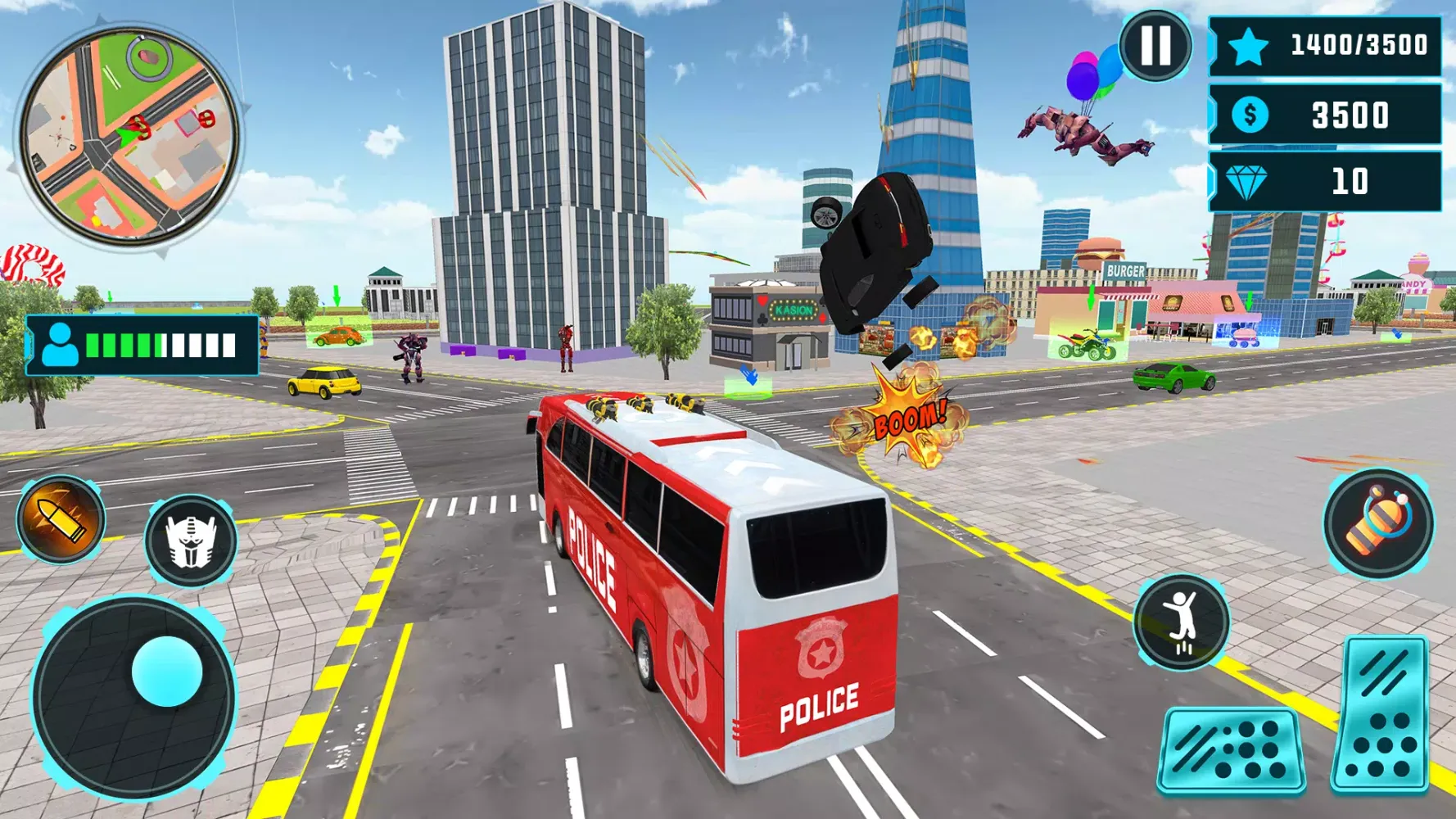Tangkapan layar Robot War - Robot Transform 3D