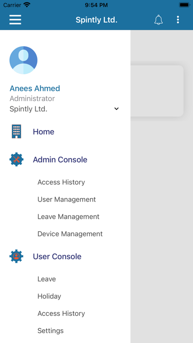 ภาพหน้าจอของ Spintly Smart Access