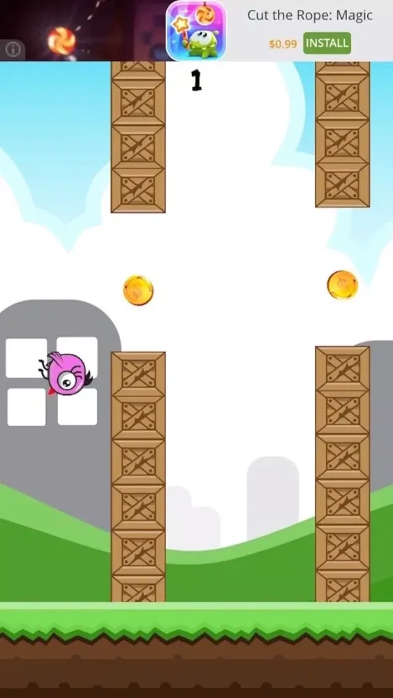 Tangkapan skrin Pink Bird