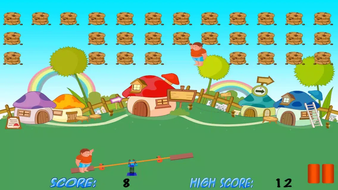 Chubby Kid See Saw Adventure - High Cookie Jumper Free سکرین شاٹس