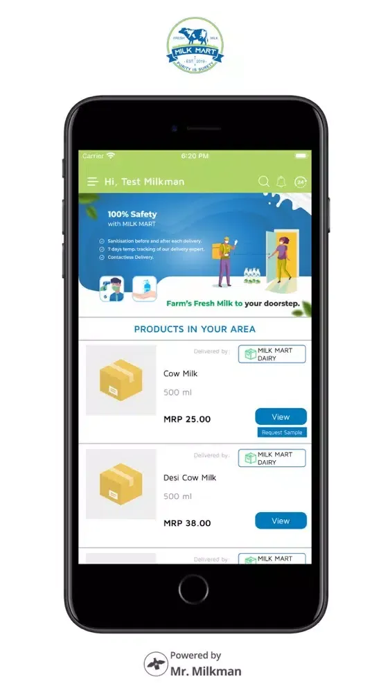 Milk Mart India سکرین شاٹس