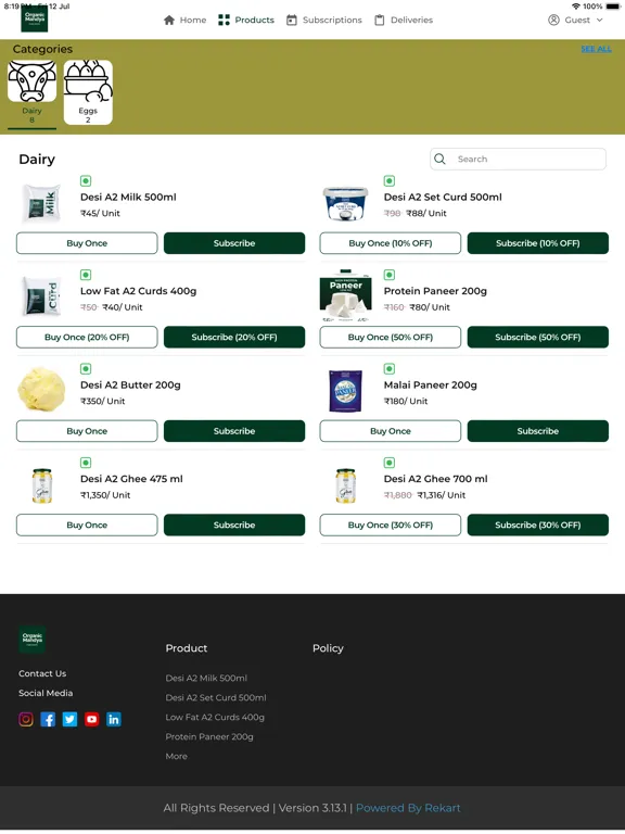 Organic Mandya Desi Milk iPad  Ekran Görüntüleri