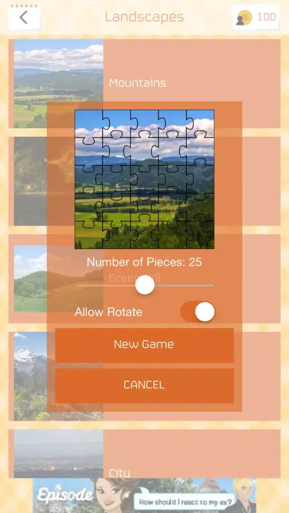 Ảnh chụp màn hình của Jigsaw - the complete game