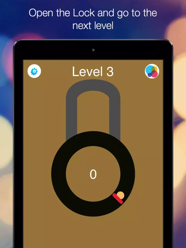 Tangkapan skrin Open the Lock - rotate the mark around the lock and match all the bubbles iPad 