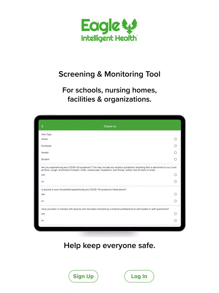 Ảnh chụp màn hình của Eagle Intelligent Health iPad 