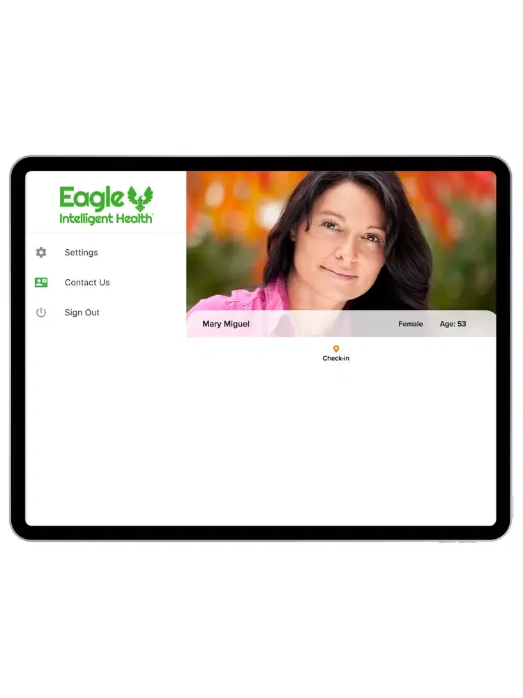 Ảnh chụp màn hình của Eagle Intelligent Health iPad 