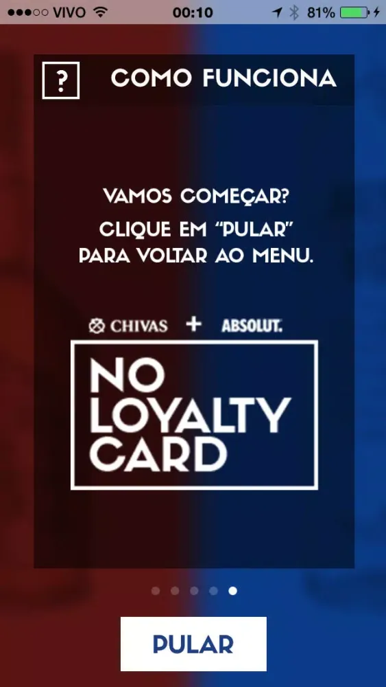 No Loyalty Card by Chivas & Absolut स्क्रीनशॉट