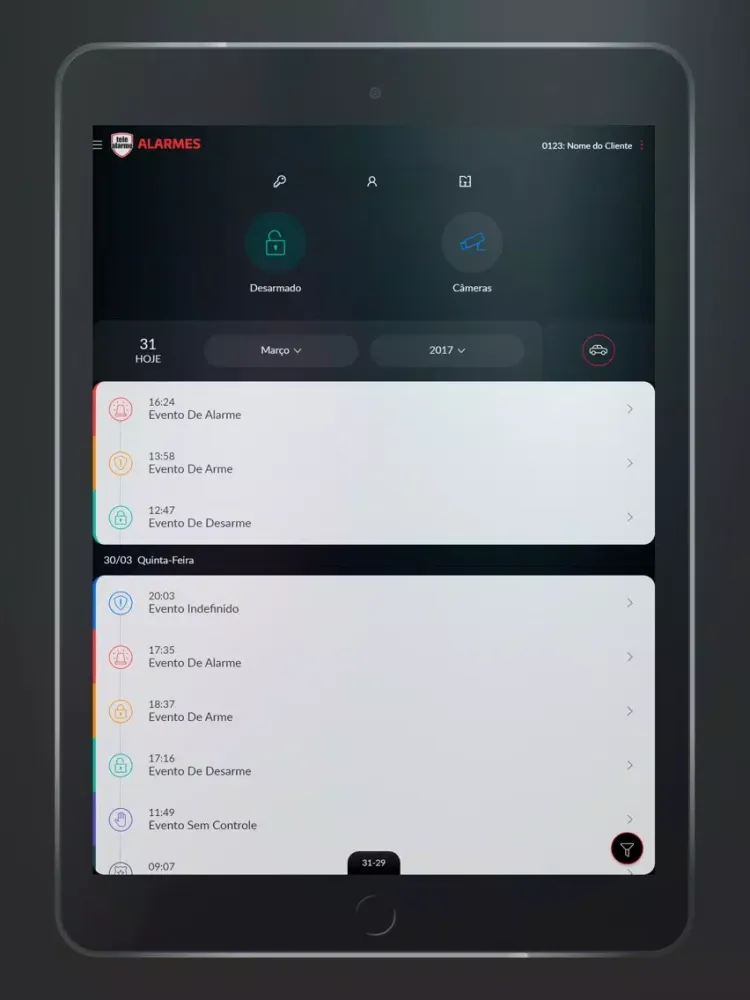 Tele-Alarme Alarmes iPad  سکرین شاٹس